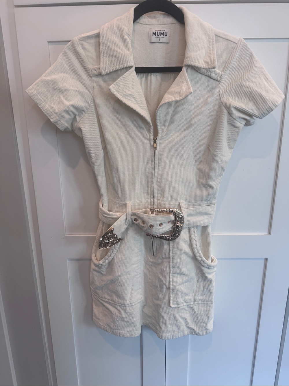 Show me your mumu Outlaw dress cream cordoroy